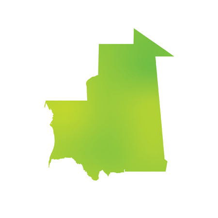 A Map of the country of Mauritaniaの写真素材