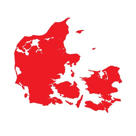 A Map of the country of Denmarkの写真素材