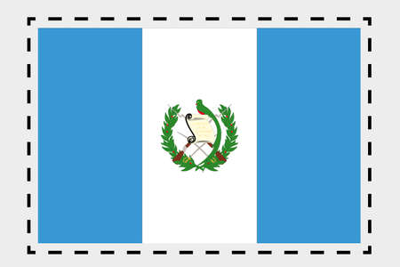 A 3D Isometric Flag Illustration of the country of Guatemalaの写真素材