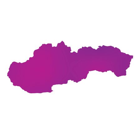A Map of the country of Slovakiaの写真素材