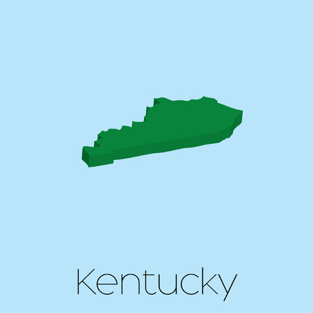 A Map of the the state Kentuckyの写真素材