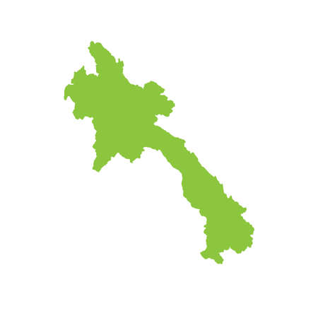A Map of the country of Laosの写真素材