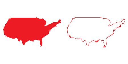 A Map of the country of United States of Americaの写真素材