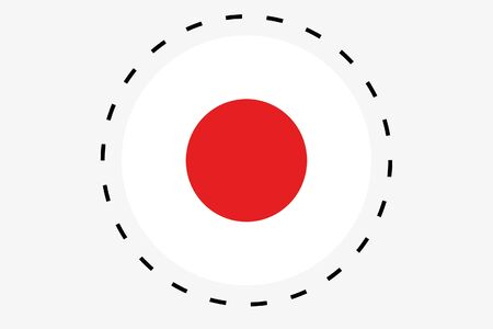 A 3D Isometric Flag Illustration of the country of Japanの写真素材