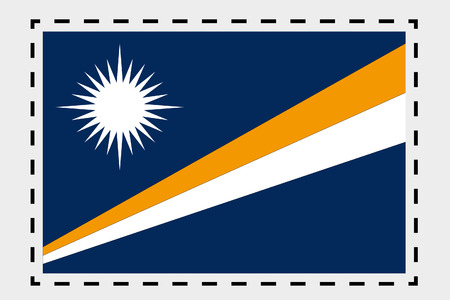 A 3D Isometric Flag Illustration of the country of Marshall Islandsの写真素材