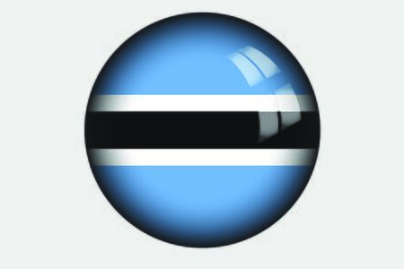A 3D Isometric Flag Illustration of the country of Botswanaの写真素材