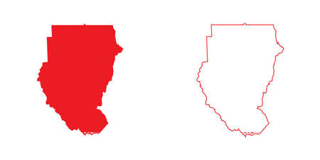 A Map of the country of Sudanの写真素材