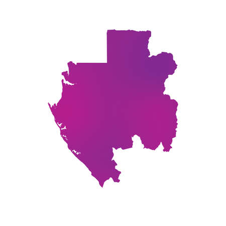 A Map of the country of Gabonの写真素材