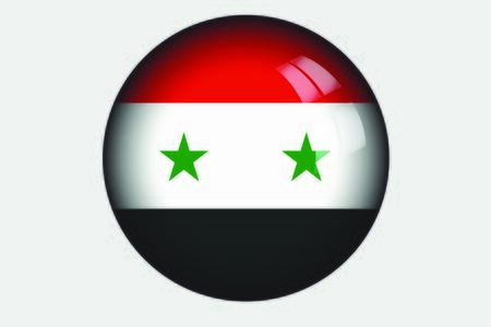 A 3D Isometric Flag Illustration of the country of Syriaの写真素材