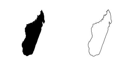 A Map of the country of Madagascarの写真素材