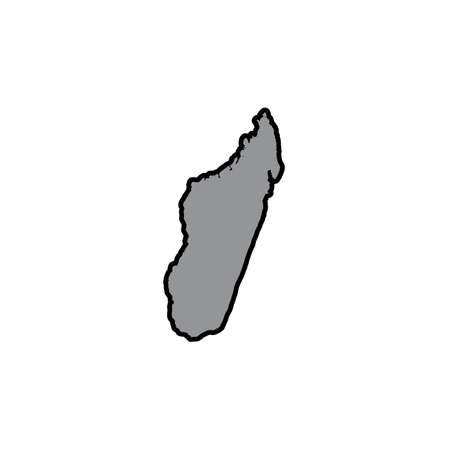A Map of the country of Madagascarの写真素材