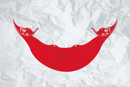 A Flag Illustration of the country of Easter Islandの写真素材