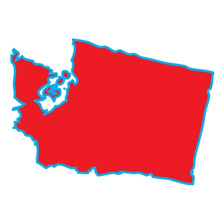 A Map of the the state  Washingtonの写真素材