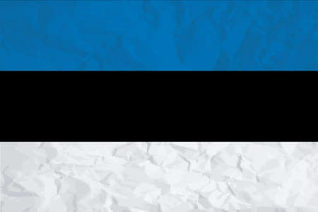 A Flag Illustration of the country of Estoniaの写真素材
