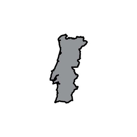 A Map of the country of Portugalの写真素材