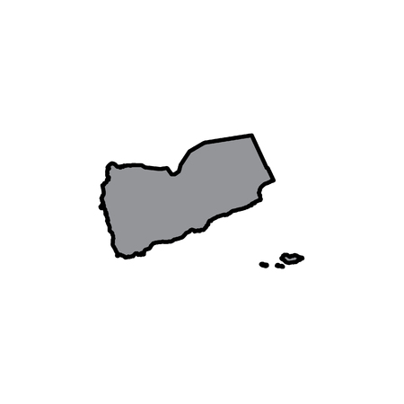 A Map of the country of Yemenの写真素材