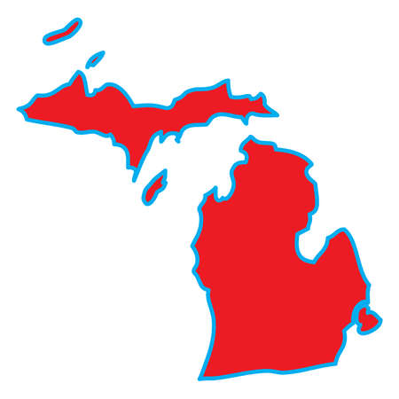 A Map of the the state  Michiganの写真素材
