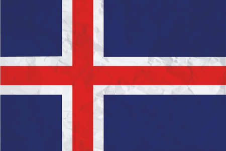 A Flag Illustration of the country of Icelandの写真素材