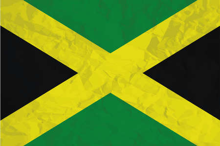 A Flag Illustration of the country of Jamaicaの写真素材
