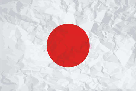 A Flag Illustration of the country of Japanの写真素材