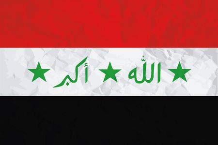 A Flag Illustration of the country of Iraqの写真素材