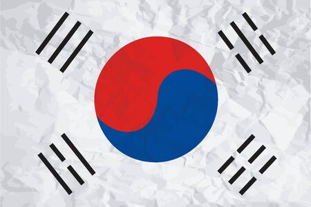 A Flag Illustration of the country of South Koreaの写真素材