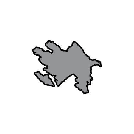 A Map of the country of Azerbaijanの写真素材