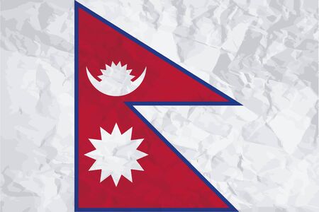 A Flag Illustration of the country of Nepalの写真素材