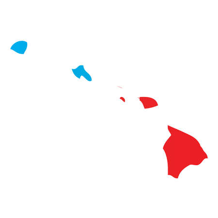 A Map of the the state  Hawaiiの写真素材