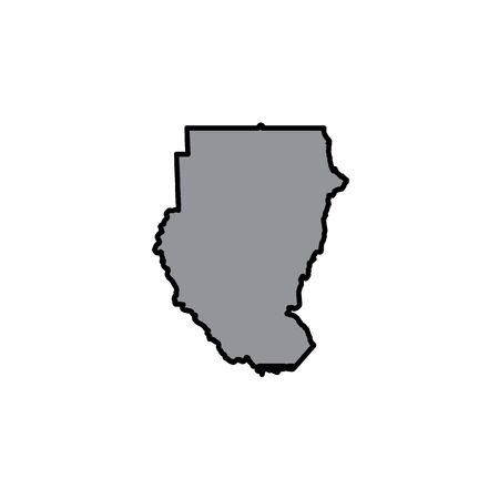 A Map of the country of Sudanの写真素材