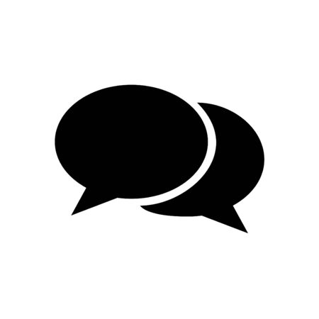 An Illustrated Icon Isolated on a Background - Round Message Bubblesの写真素材