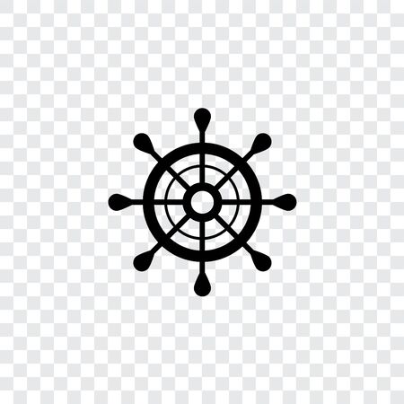 An Illustrated Icon Isolated on a Background - Ship Wheelの写真素材