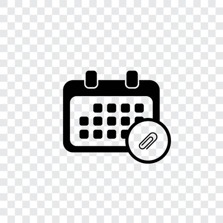 An Illustrated Icon Isolated on a Background - Rounded Calendar Attachの写真素材