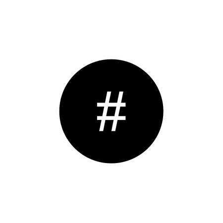An Illustrated Icon Isolated on a Background - Circle HashBlack