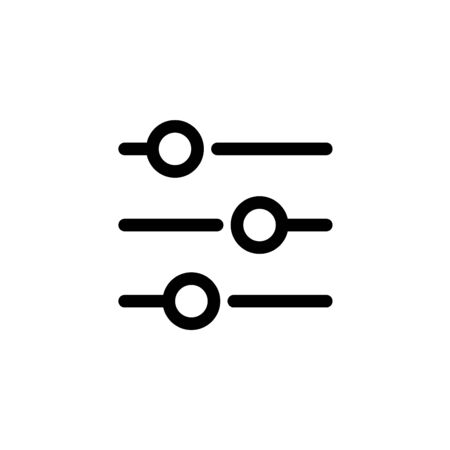 An Illustrated Icon Isolated on a Background - Settings Horizontalの写真素材