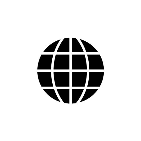 An Illustrated Icon Isolated on a Background - Globe Filled Inの写真素材