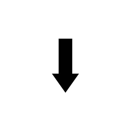An Illustrated Icon Isolated on a Background - Down Arrowの写真素材