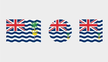 Flag Illustrations of the country  of British Indian Ocean Territoryのイラスト素材