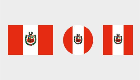Flag Illustrations of the country  of Peruのイラスト素材