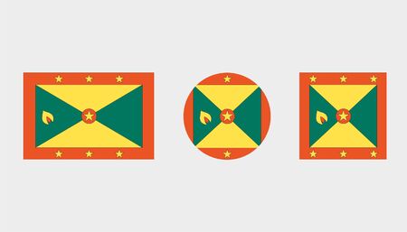 Flag Illustrations of the country  of Grenadaのイラスト素材
