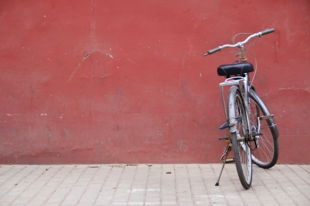 Chinese bike outside the Forbidden City, Beijingの写真素材