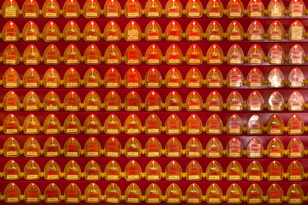 Memorial shrines at Che Kung Temple, Hong Kongの写真素材