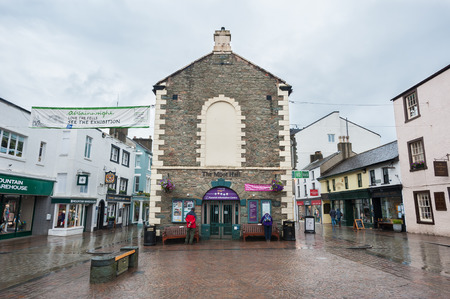 Rear view of The Moot Hall in Keswick town centre, Cumbria, UKのeditorial素材