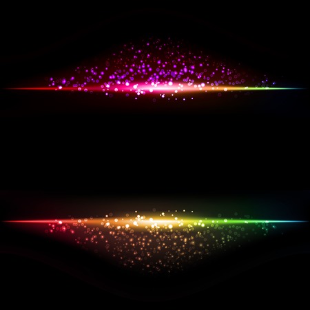Vector Abstract dark background with color light frameのイラスト素材