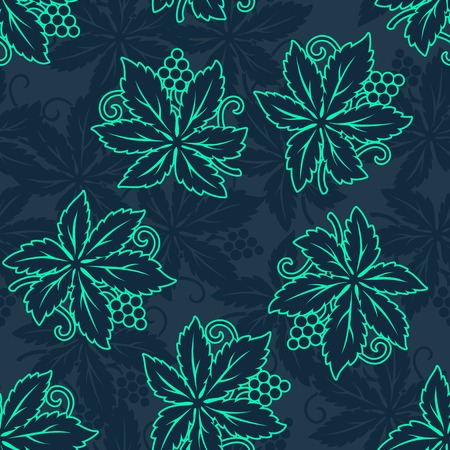 Vector Abstract retro seamless with grapes patternのイラスト素材