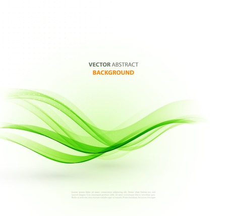 Vector Abstract green curved lines background. Brochure designのイラスト素材