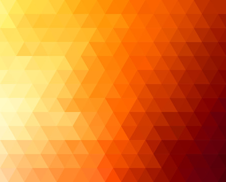 Abstract geometric background with orange and yellow triangles. Vector illustration. Summer sunny design