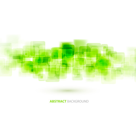 Green  shiny squares shapes technical background. Vector technology designのイラスト素材