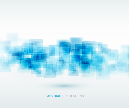 Blue shiny squares shapes technical background. Vector technology designのイラスト素材