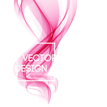 Abstract template background with pink curved wave. Wavy linesのイラスト素材